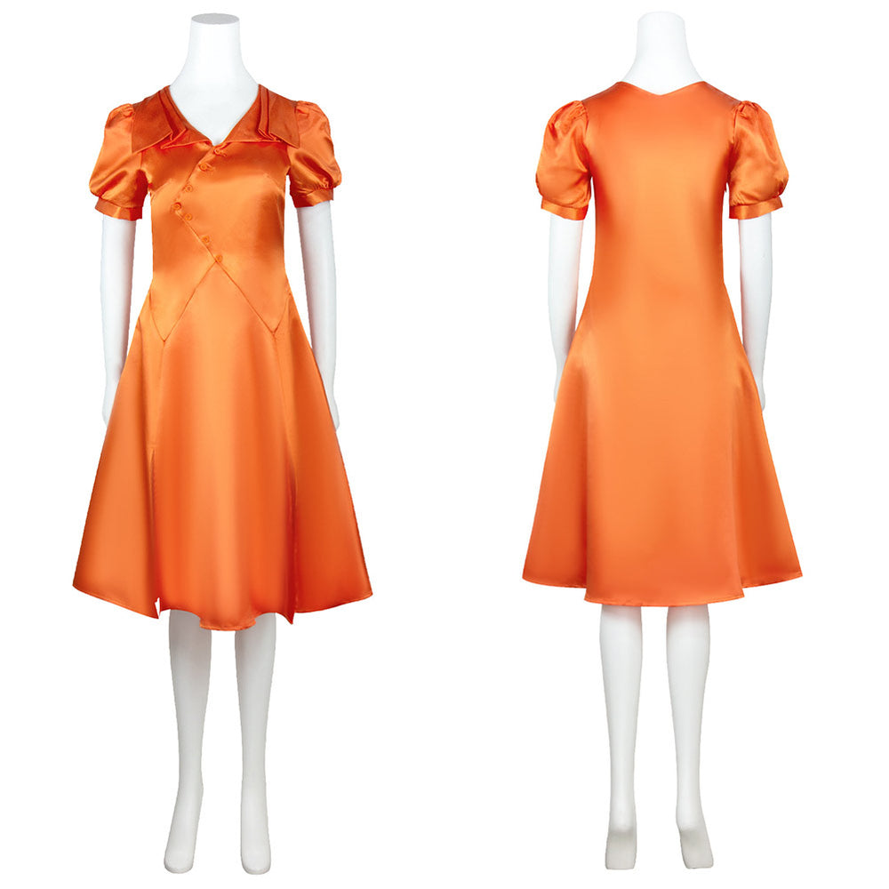 Cosplay Costume Frankenstein's Bride The Bride Dress Orange Women Halloween Carnival Party Outfits