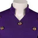 Cosplay Costume Gyro Zeppeli Steel Ball Run Top Pants Cloak Set Leather Purple Men Halloween Carnival Party Outfits