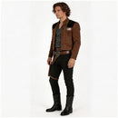 Cosplay Costume Han Solo Jacket Pants Set Brown Men Halloween Carnival Party Outfits
