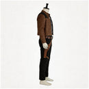 Cosplay Costume Han Solo Jacket Pants Set Brown Men Halloween Carnival Party Outfits