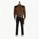 Cosplay Costume Han Solo Jacket Pants Set Brown Men Halloween Carnival Party Outfits