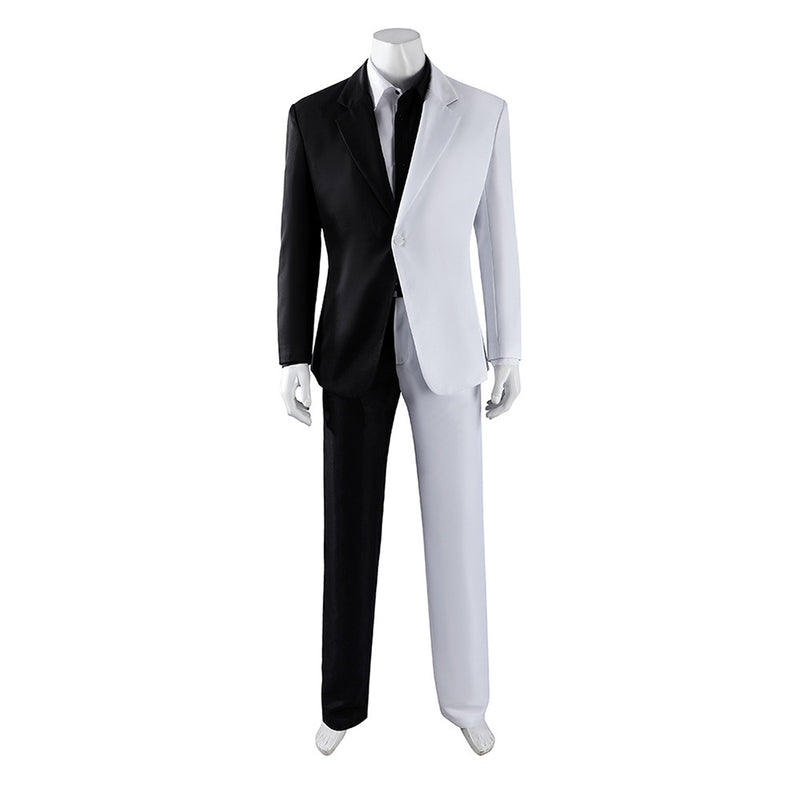 Cosplay Costume Harvey Dent Suit Black and White Men Halloween Carnival Party Outfits