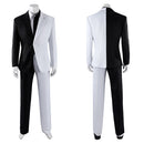 Cosplay Costume Harvey Dent Suit Black and White Men Halloween Carnival Party Outfits