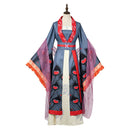 Cosplay Costume Huang Linglin Though I Am an Inept Villainess Hanfu Court Gown Gray Women Halloween Carnival Party Outfits