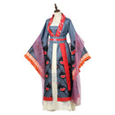 Cosplay Costume Huang Linglin Though I Am an Inept Villainess Hanfu Court Gown Gray Women Halloween Carnival Party Outfits