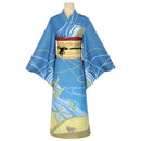Cosplay Costume Inako Momokawa Sparks of Tomorrow Kimono Blue Women Halloween Carnival Party Outfits