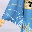 Cosplay Costume Inako Momokawa Sparks of Tomorrow Kimono Blue Women Halloween Carnival Party Outfits