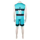 Cosplay Costume Isagi Yoichi BLUE LOCK (2026) Vest Shorts Team Sportwear Blue Men Halloween Carnival Party Outfits