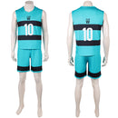 Cosplay Costume Isagi Yoichi BLUE LOCK (2026) Vest Shorts Team Sportwear Blue Men Halloween Carnival Party Outfits