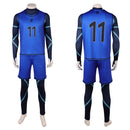 Cosplay Costume Isagi Yoichi Blue Lock Live Action Team Sportswear Blue Men Halloween Carnival Party Outfits
