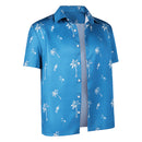 Cosplay Costume Jason Duval GTA VI Hawaii Shirt Blue Men Halloween Carnival Party OutfitsCosplay Costume Jason Duval GTA VI Hawaii Shirt Blue Men Halloween Carnival Party Outfits