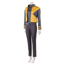 Cosplay Costume Jean Coat Top Pants Set Yellow Women Halloween Carnival Party Outfits