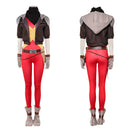 Cosplay Costume Jean Jacket Jumpsuit Fullset Red Halloween Carnival Party Outfits