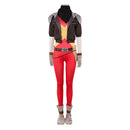 Cosplay Costume Jean Jacket Jumpsuit Fullset Red Halloween Carnival Party Outfits