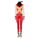 Cosplay Costume Jean Jacket Jumpsuit Fullset Red Halloween Carnival Party Outfits