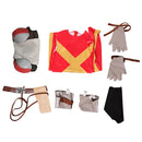 Cosplay Costume Jean Jacket Jumpsuit Fullset Red Halloween Carnival Party Outfits