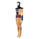 Cosplay Costume Jean Jumpsuit Headwear Set Printed Orange Women Halloween Carnival Party Outfits