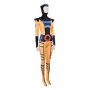Cosplay Costume Jean Jumpsuit Headwear Set Printed Orange Women Halloween Carnival Party Outfits