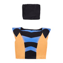 Cosplay Costume Jean Jumpsuit Headwear Set Printed Orange Women Halloween Carnival Party Outfits