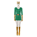 Cosplay Costume Jean Mask Jumpsuit Set Green Women Halloween Carnival Party Outfits