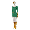 Cosplay Costume Jean Mask Jumpsuit Set Green Women Halloween Carnival Party Outfits