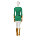 Cosplay Costume Jean Mask Jumpsuit Set Green Women Halloween Carnival Party Outfits