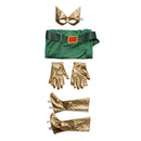Cosplay Costume Jean Mask Jumpsuit Set Green Women Halloween Carnival Party Outfits