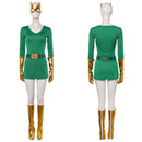 Cosplay Costume Jean Mask Jumpsuit Set Green Women Halloween Carnival Party Outfits
