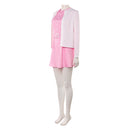 Cosplay Costume Jenny The Rocky Horror Picture Show Coat Dress Set Pink Women Halloween Carnival Party Outfits