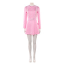 Cosplay Costume Jenny The Rocky Horror Picture Show Coat Dress Set Pink Women Halloween Carnival Party Outfits