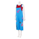 Cosplay Costume Jo Overall Shirt Set Blue Women Halloween Carnival Party Outfits