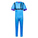 Cosplay Costume Johnny Joestar Steel Ball Run Top Pants Set Blue Men Halloween Carnival Party Outfits