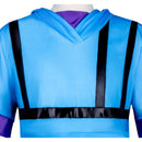 Cosplay Costume Johnny Joestar Steel Ball Run Top Pants Set Blue Men Halloween Carnival Party Outfits