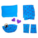 Cosplay Costume Johnny Joestar Steel Ball Run Top Pants Set Blue Men Halloween Carnival Party Outfits