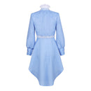 Cosplay Costume Kamisato Ayaka Genshin Impact Collab Casual Dress Set Blue Women Halloween Carnival Party Outfit