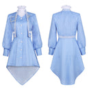 Cosplay Costume Kamisato Ayaka Genshin Impact Collab Casual Dress Set Blue Women Halloween Carnival Party Outfit