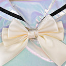 Cosplay Costume KAngel Needy Streamer Overload Top Skirt Silver Women Halloween Carnival Party Outfits