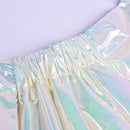 Cosplay Costume KAngel Needy Streamer Overload Top Skirt Silver Women Halloween Carnival Party Outfits