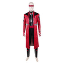 Cosplay Costume Kenshi Takahashi Mortal Kombat 1 Leather Suit Red Men Halloween Carnival Party Outfits