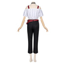 Cosplay Costume Kirara Hoshi Top Pants Set White Unisex Halloween Carnival Party Outfits