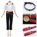 Cosplay Costume Kirara Hoshi Top Pants Set White Unisex Halloween Carnival Party Outfits