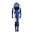 Cosplay Costume Kitana Mortal Kombat 1 Invasion Skin Deadly Alliance Fullset Sexy Blue Women Halloween Carnival Party Outfits