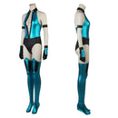 Cosplay Costume Kitana Mortal Kombat X Fullset Sexy Jumpsuit Blue Women Halloween Carnival Party Outfits