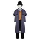 Cosplay Costume Klein Moretti Lord of Mysteries Coat Suit Hat Set Grey Men Halloween Carnival Party Outfits