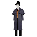 Cosplay Costume Klein Moretti Lord of Mysteries Coat Suit Hat Set Grey Men Halloween Carnival Party Outfits