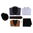 Cosplay Costume Klein Moretti Lord of Mysteries Coat Suit Hat Set Grey Men Halloween Carnival Party Outfits