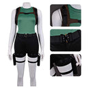 Cosplay Costume Lara Croft Tomb Raider Top Pants Fullset Green Women Halloween Carnival Party Outfit