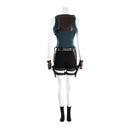 Cosplay Costume Lara Croft Tomb Raider Vest Shorts Set Deluxy Version Green Women Halloween Carnival Party Outfits