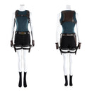 Cosplay Costume Lara Croft Tomb Raider Vest Shorts Set Deluxy Version Green Women Halloween Carnival Party Outfits