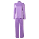 Cosplay Costume Linda Ann Droid (2026) Top Pants Set Purple Women Halloween Carnival Party Outfits